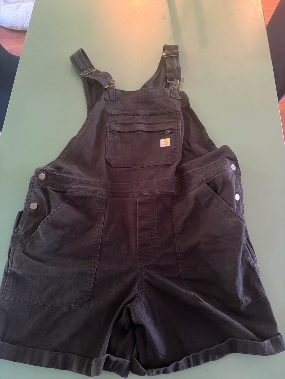Carhartt Black Short Denim Overalls